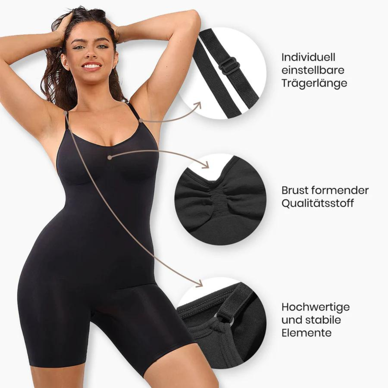 Bodysuit Sculpting mit Hose Shapewear mit Bauchweg-Effekt